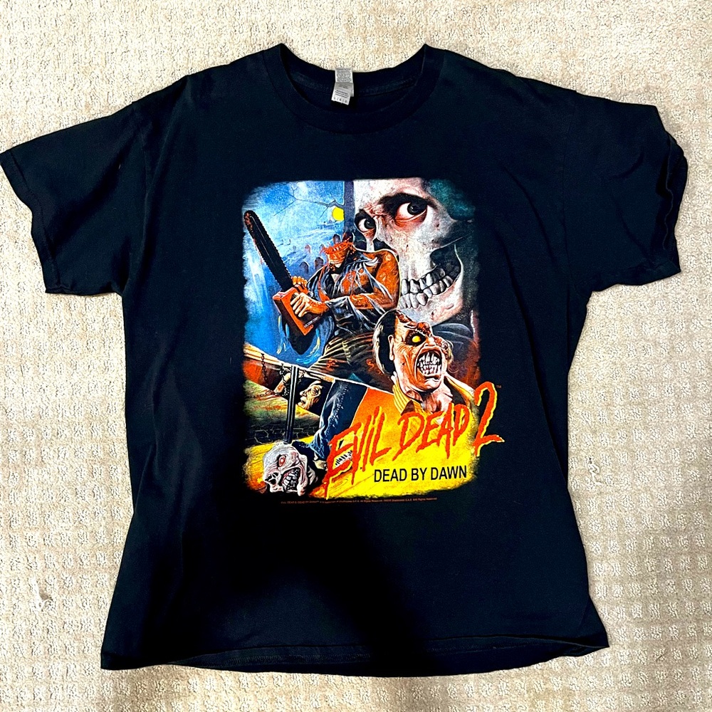 Evil Dead Two Black Mens Large Graphic Tee